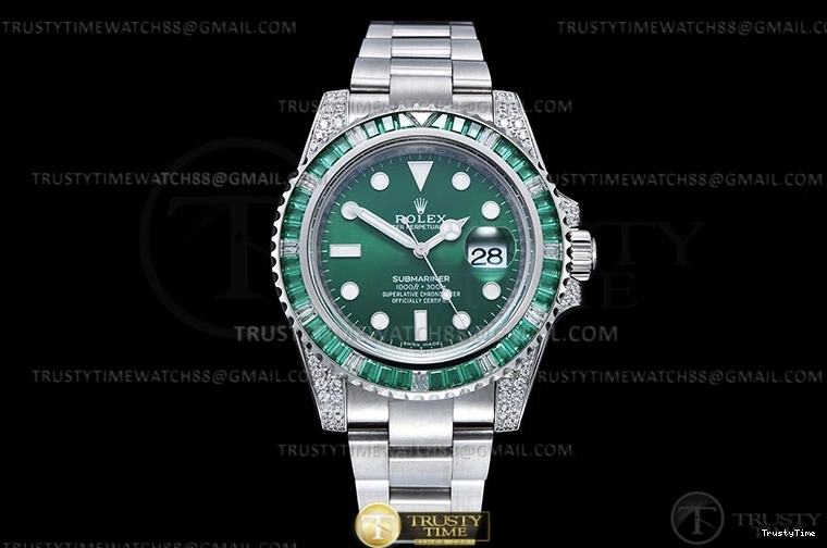 0328 Elegant Submariner 116610LV 904L Dia SS SS Grn Noob A 1080